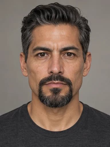 Gesichtsform Rautenförmig mit Circle Beard (geschlossener Mundrahmen) – KI-generiertes Beispiel