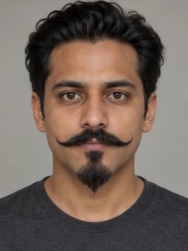 Heart face with Imperial Beard — AI-generated example
