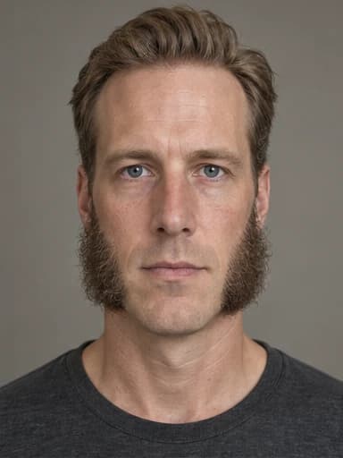 Gesichtsform Länglich mit Mutton Chops – KI-generiertes Beispiel