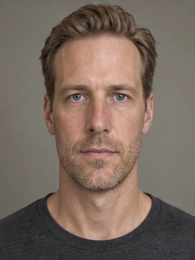 Oblong face with Stubble — AI-generated example