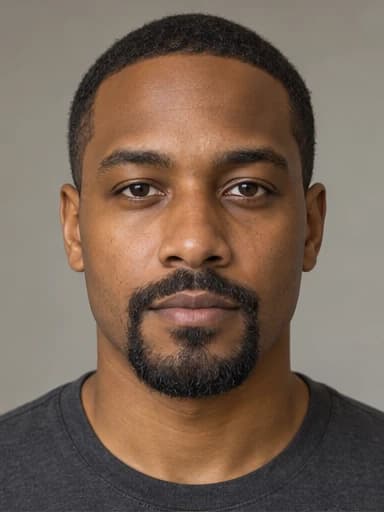 Oval face with Circle Beard — AI-generated example