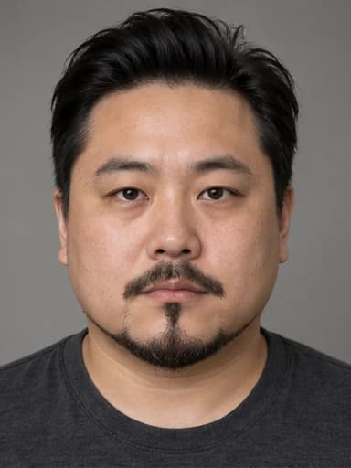 Wajah Bulat dengan Jenggot Jangkar — contoh buatan AI