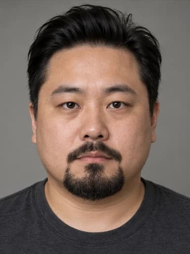 Round face with Balbo — AI-generated example