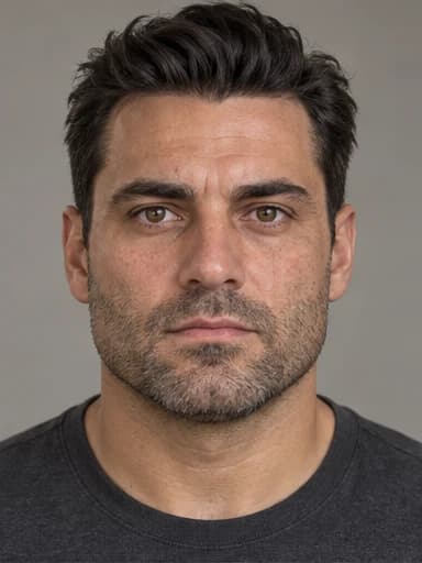 Square face with Stubble — AI-generated example