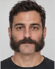 Patillas anchas con bigote